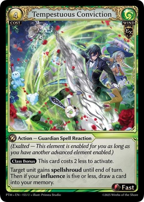 Image for Tempestuous Conviction (Curio Foil) (155) (Phantom Monarchs) - Grand Archive TCG
