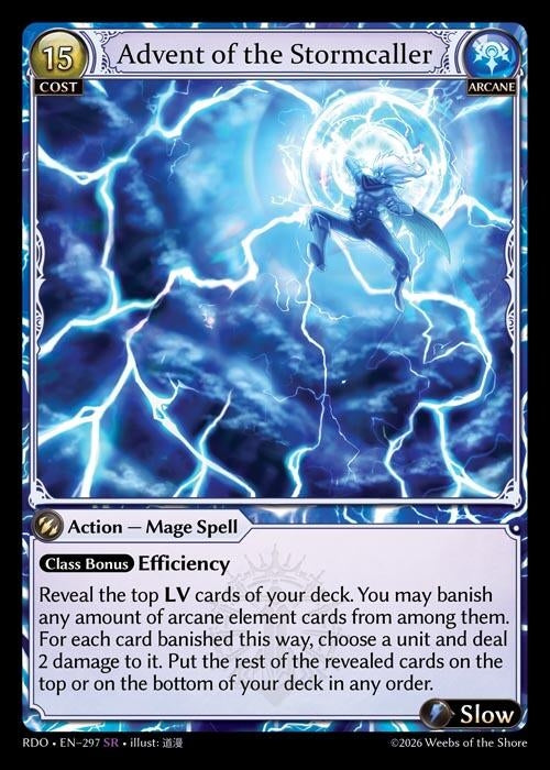Image for Advent of the Stormcaller (297) (Radiant Origins) - Grand Archive TCG