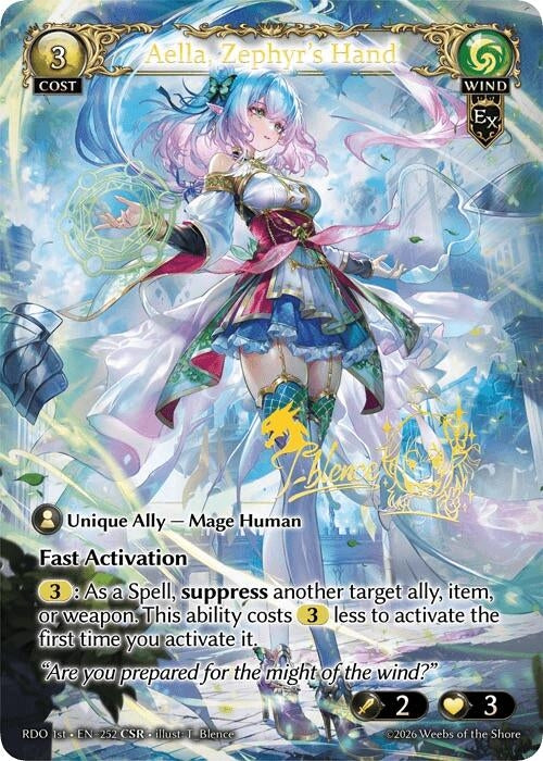 Image for Aella, Zephyr's Hand (CSR) (252) (Radiant Origins) - Grand Archive TCG